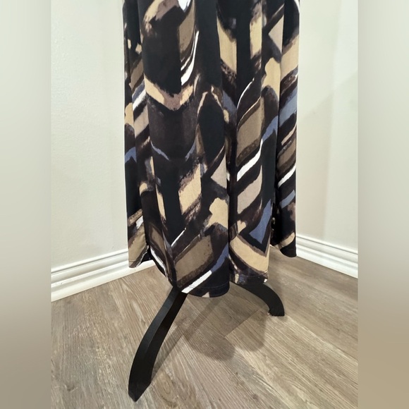 I.N. Studio Maxi Dress Short Sleeves Rich Colors Geometric Pattern size 14W - Picture 5 of 10